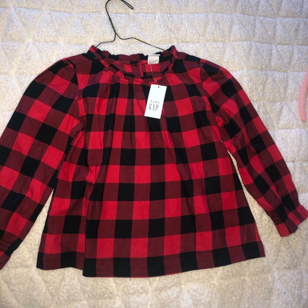 Buffalo print Gap girl top